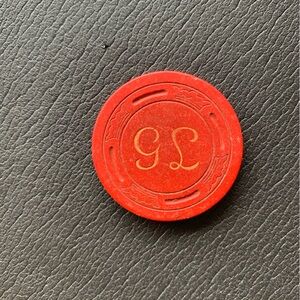 Card Room GL Poker Chip‎ Vintage Red